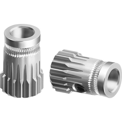 2Pcs BMG Extruder Gears MK8 Stainless Steel Double Extrusion Wheels Bowden Gear 3D Printer Part for CR10 Ender 3