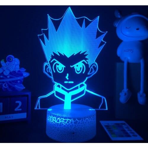 3D Lamp Anime Hunter X Hunter Gon Freecss Figure Bedside Lamp for Child Bedroom Decor Nightlight Dropshipping