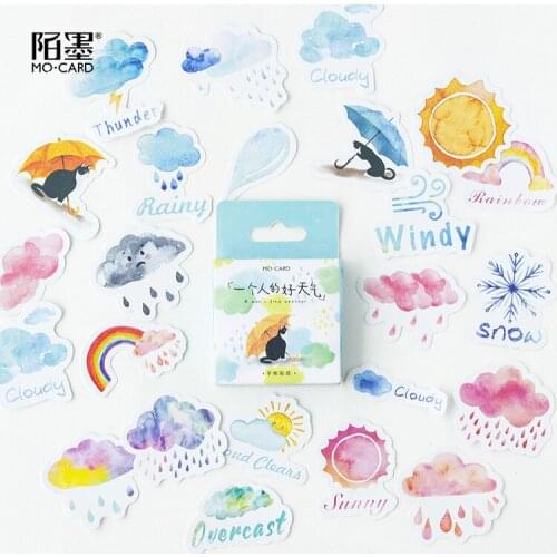45pcs/pack A Mans Fine Weather Sealing Stickers Diary Album Label Stickers DIY Stationery Stickers Gift