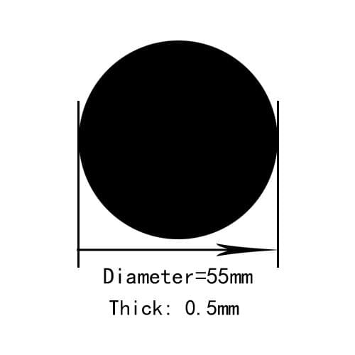 50pcs diameter=55mm circle, double sided adhesive black foam, thick 0.5mm