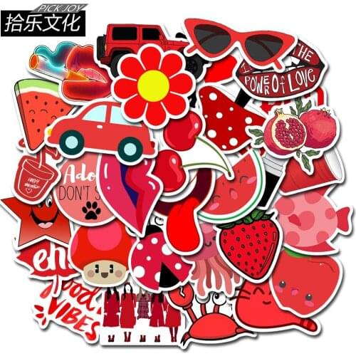 50pcs Kawaii Fresh Scrapbooking Diary Fruit Stickers Luggage Guitar Laptop Bicycle Skateboard Bedroom Cartoon Decal Sticker