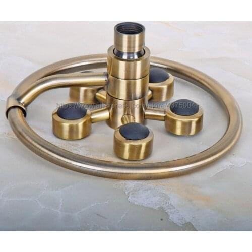 Antique Bronze Bathroom Fitting 7.7"inch Round Top Spray Rain Shower Head Bathroom Accessaraies Nsh212