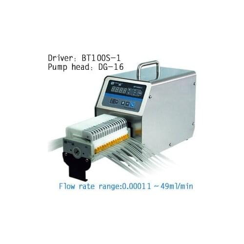 BT100S-1 DG6-16 (16 channels) Basic Variable Flow Speed Laboratory Industrial Peristaltic Doing Pump Liquid Dosing Pumps Fluid