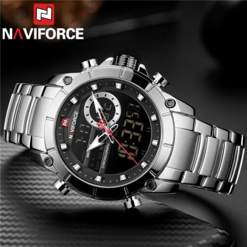 Top Luxury Brand NAVIFORCE Men Watches Military Waterproof LED Digital Sport Mens Clock Male Wrist Watch relogio masculino 9050