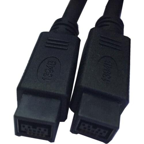 Black IEEE 1394 Firewire 800 to Firewire 800 Cable, 9 Pin/9Pin Male / Male 10 FT