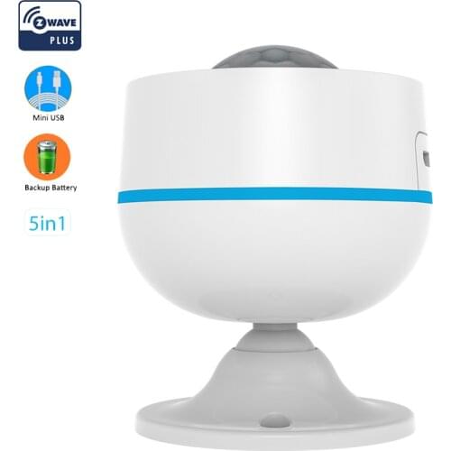 Coolcam Z-Wave EU 5IN1 USB PIR Motion Sensor Temperature Detector Compatible Zwave System 500 and 700 Series Home Automation
