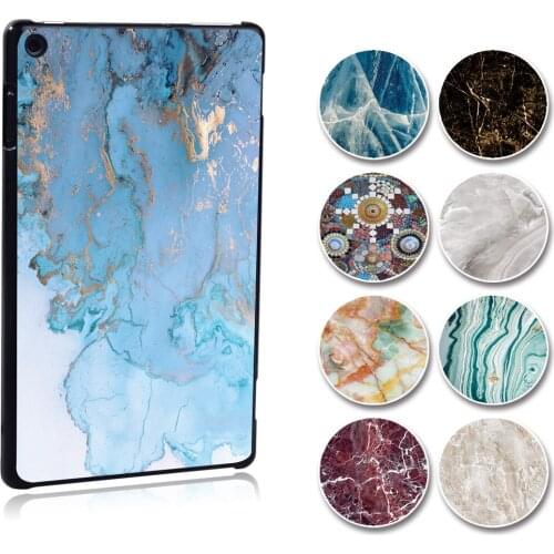 KK&LL For Amazon Fire HD 8 (6th/7th/8th Gen, 2016 2017 2018 Release) -tablet PC Plastic marble pattern Slim Stand Case Cover