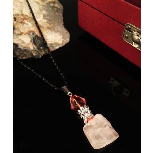 Dr Stone Natural Stone Women 'S Pink Quartz Stone Necklace XNRS667 372868513