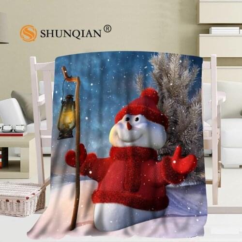 Custom Snowman Blanket Soft DIY Your Picture Decoration Bedroom Size 56x80Inch,50X60Inch,40X50Inch A7.10