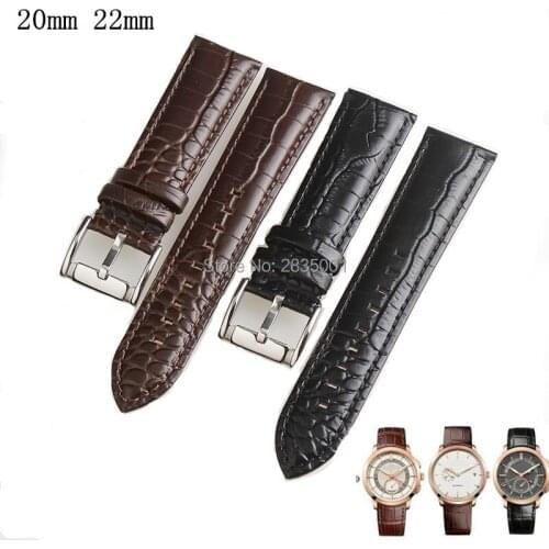 Smooth Genuine Leather Watchband 20mm 22mm Black/Brown Breathable Strap Pin Buckle for Armani Watches AR1735/AR2432 Sale Stock