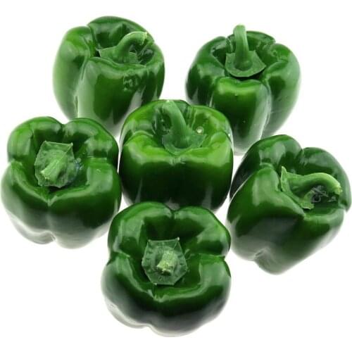 Gresorth 6 PCS Artificial Green Space Pepper Fake Vegetables Home Kitchen Decoration