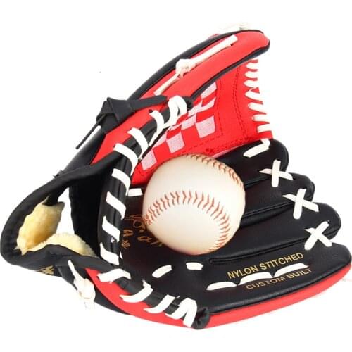 PVC leather Brown Baseball Glove 10.5"/11.5"/12.5" Softball Outdoor Team Sports Left Hand Baseball Practice Equipment