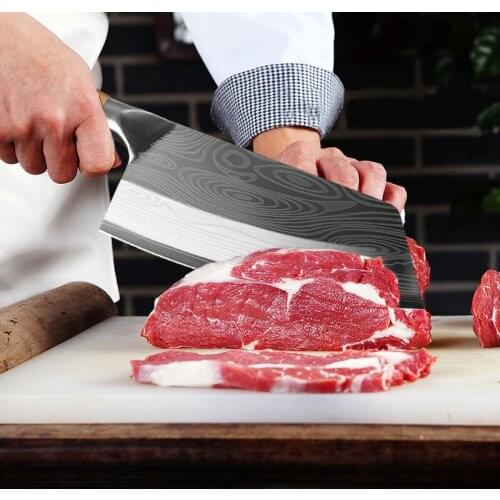 Kitchen Knife Household Stainless Steel Chef Meat Chopper Knife Chinese Handmade Forge Slicing Knife Cleaver Chopper Cutter Tool