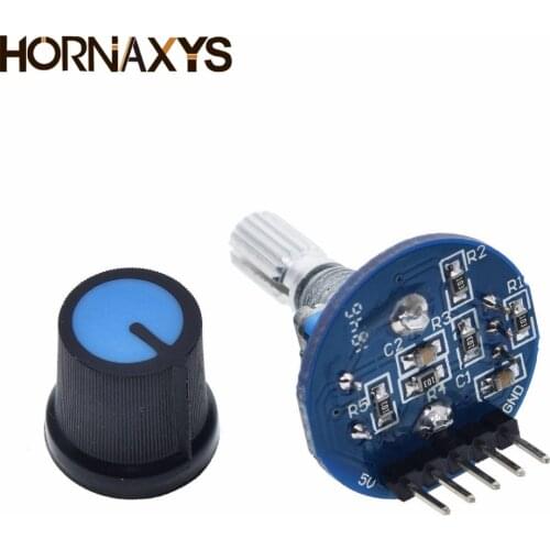 2PCS / Rotary Encoder Module for Arduino Brick Sensor Development Round Audio Rotating Potentiometer Knob Cap EC11