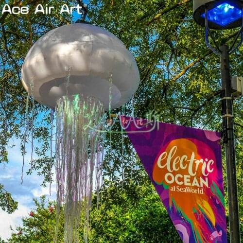 2m H inflatable jelly fish model,smaller jellyfish replica with blower without/with lights on sale