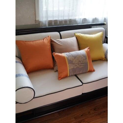Pillow Case Cushion Cover Pure Cloud Embroidery Luxury Cojines Wedding Room Sofa Chair Bedding Hotel Decorative Floor Pillowslip