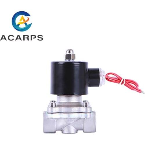 3/8" Stainless Steel Solenoid Valve Normally Closed Pipeline Control Switch Valve Water Valve For Water Oil Air 220V