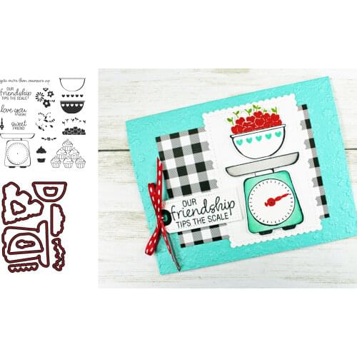 New 2021 Measure of Love Cutting Dies Silicone Stamps Scrapbooking New Make Photo Album Card DIY Paper Embossing Craft Supplies