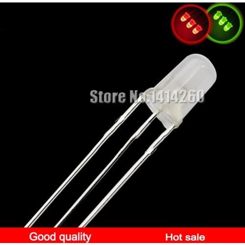 50pcs/lot common anode Two - color luminescent tube 5MM two-color LED LED two-color LED diode