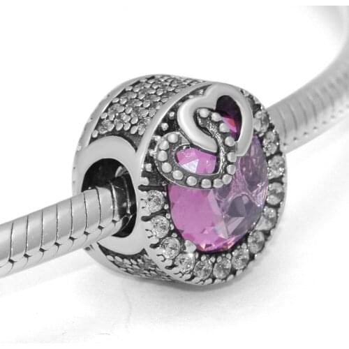 Fits For Pandora Charms Bracelets Entwined Love Beads 100% 925 Sterling-Silver-Jewelry Free Shipping