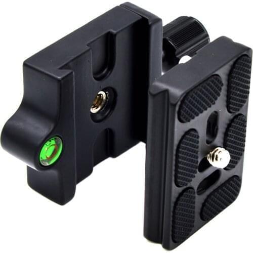 QR50 Quick Release Tripod Ball Head camera Mount Adapter RRS Quick Shot Clip Plate Clamp for Level Tablet Bracket Stabilizer