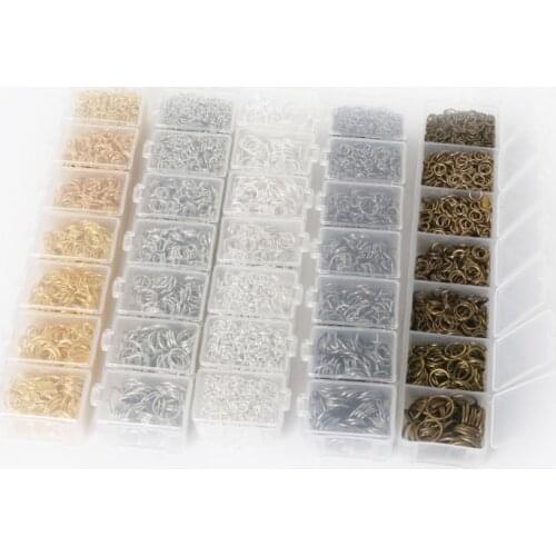 1Box Mix Size 3 4 5 6 7 8mm Gold/Bronze/Silver Plated Open Jump Rings & Split Rings DIY Jewelry Making Accessories Supplies