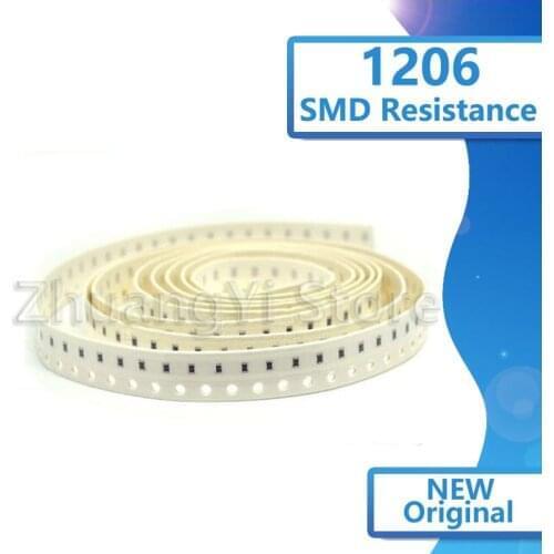 100pcs 1206 SMD 1/8W chip resistor resistors 0 ohm ~ 10M 0R 1K 4.7K 4K7 10K 100K 1 10 100 220 330 ohm 0R 1R 10R 100R 220R 330R