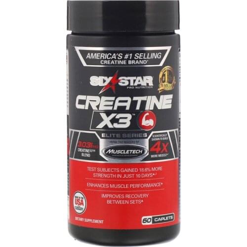 Six Star, Elite Series, Creatine X3, 60 Caplets