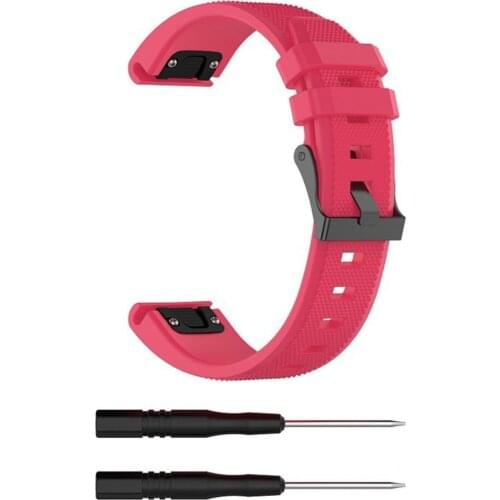 Shellhard Silicone Watch Band Quick Release Silicone Man Watch Replacement Wrist Strap Band Bracelet For Garmin Fenix 5 5X