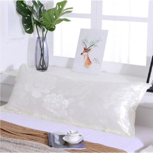 UBRUSH 2019 new D25-double pillowcase-simulated silk jacquard (solid jacquard) double pillowcase 120*45cm