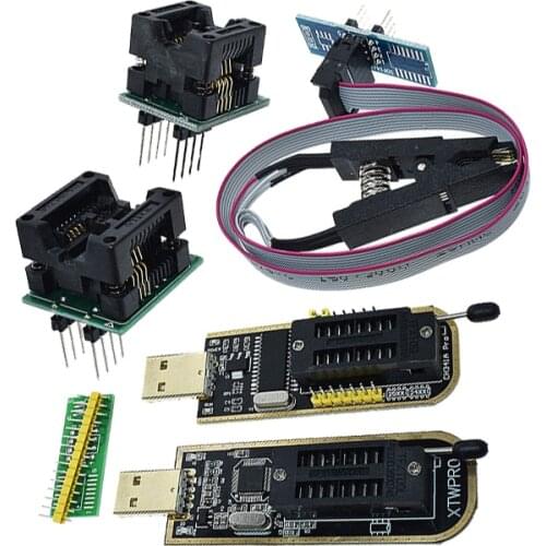 CH341A XTW100 24 25 Series EEPROM Flash BIOS CH341 USB Programmer Module + SOIC8 SOP8 Test Clip For EEPROM 93CXX / 25CXX / 24CXX