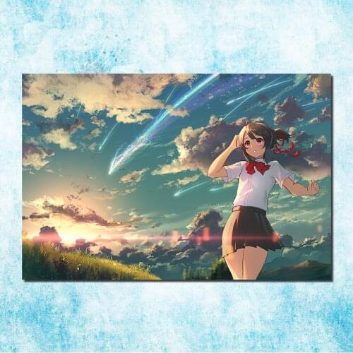 Your Name Japanese Hot Anime Movie Art Silk Canvas Poster Print 13x20 24x36 Inches Wall Pictures Home Decoration7