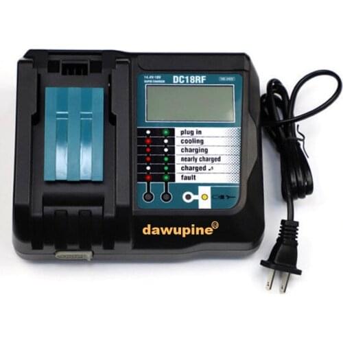 Li-ion Battery Charger DC18RF Drill Parts 3.0A Charging Current USB 2.1A Output LCD BL1830 Bl1430 For Mukita 18V 14.4V Battery