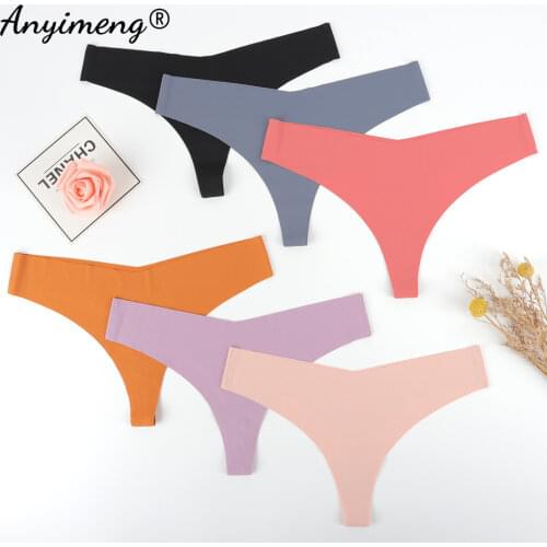 Women Kawaii Lingerie New Fashion Cute Solid Mini Thong for Lady Cool Nylon Fabric Woman Seamless Panties Womens Underwear