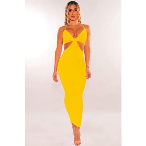 Summer Clothing Sexy Dress Irregular Sling Backless Maxi Dresses for Women Party Prom Nightclub Y2k Clothes Wholesale Items