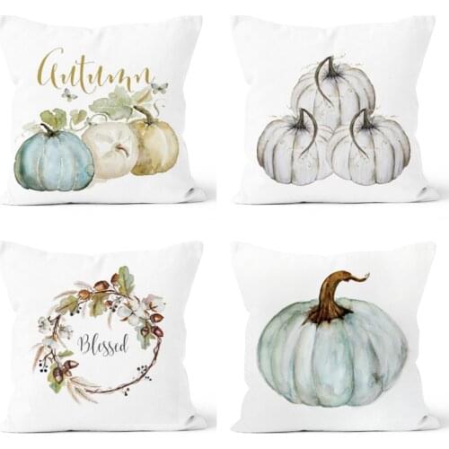 Halloween Decoration Pumpkin Series Hugging Pillow Case Letter Cartoon Car Sofa Cushion Pillow Thanksgiving Home Decor