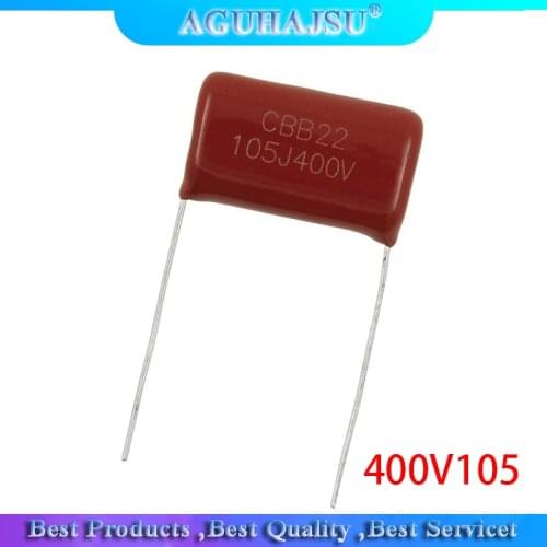 10PCS 400V105 1UF Pitch 20MM 400V 105 1000NF CBB Polypropylene film capacitor new