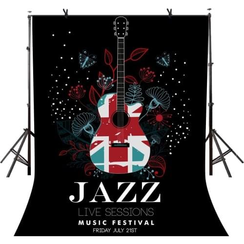 5x7ft Poster Backdrop JAZZ Music Festival Poster Photography Background and Photography Studio Backdrop Props