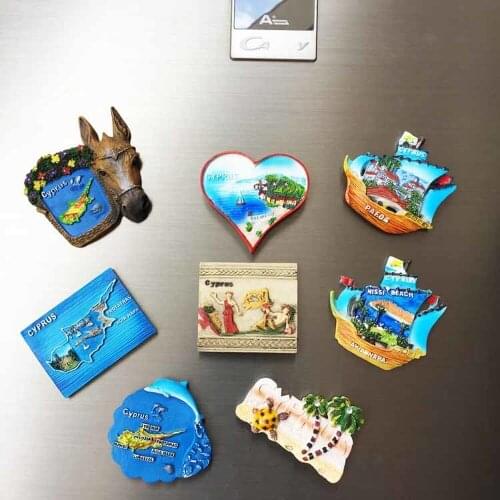 8pcs/set Cyprus Fridge Magnet Toursit Souvenirs Refrigerator Magnetic Stickers Home Decoration
