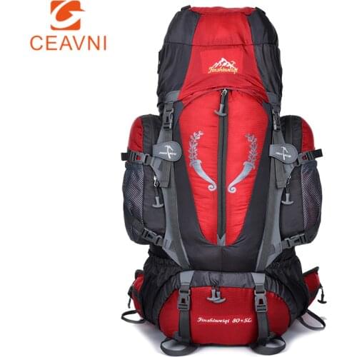 85L Outdoor Climbing Backpack Travel Multi-purpose Backpacks Hiking Big Capacity Rucksack Camping Waterproof Sport Climbing Bag