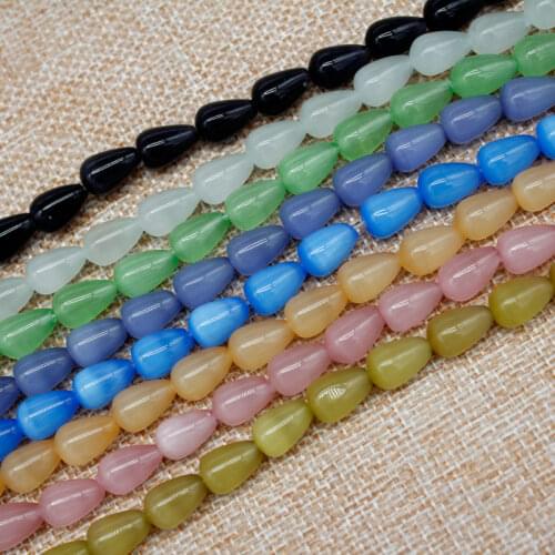 Cat Eye Drop Loose Beads 15",DIY Jewelry Making ! wholesale for all item