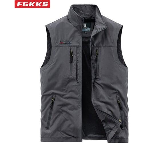 Мужские жилеты с карманами FGKKS China At AliExpress