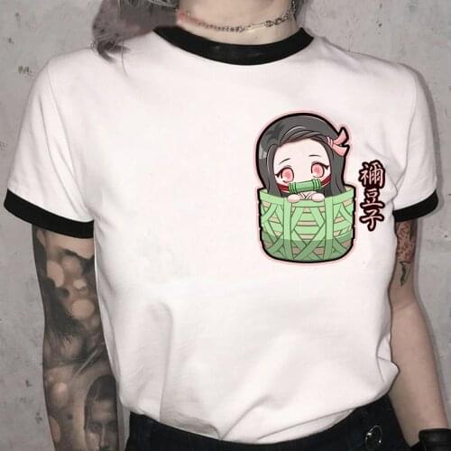 Demon Slayer T Shirt Women/men Fashion Kimetsu No Yaiba T-shirt Unisex Japanese Anime Graphic Tshirt Hip Hop Top Tees Female