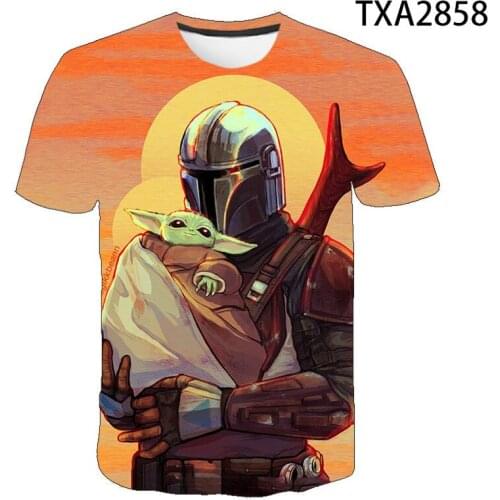 Disney Summer 3D Print T Shirts Star Wars Movie Casual Men Women Children Short Sleeve Cotton Boy Girl Kid Short Sleeve Cool Top