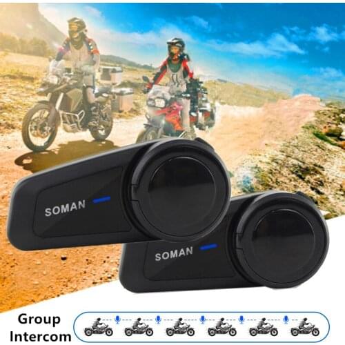 Motorcycle Lntercom Helmet Bluetooth Headset Motorbike Full Duplex Wireless Headset Walkie Talkie MP3/MP4 GPS Headphone