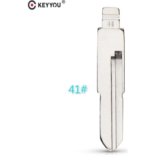 KEYYOU Replacement Metal Blank Uncut Flip KD Remote Key Blade Type #41 for Trumpchi NO.41 blade