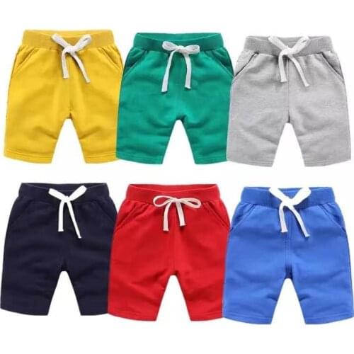 2021 Summer Kids Shorts Baby Boys Girls Half Length Pants Cozy 100% Cotton Children Clothes Blank Candy Colours Hot Sale