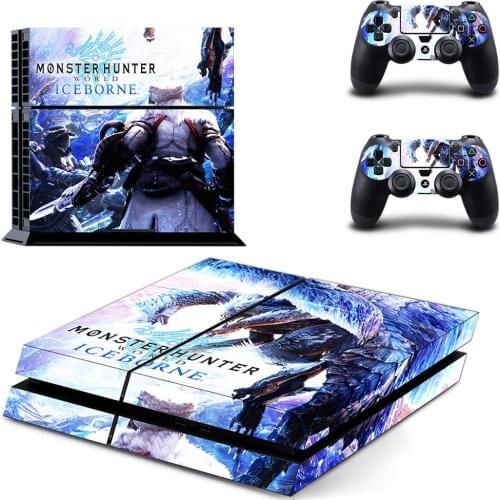 Monster Hunter World Iceborne PS4 Sticker Play station 4 Skin Sticker Decal For PlayStation 4 PS4 Console & Controller Skin