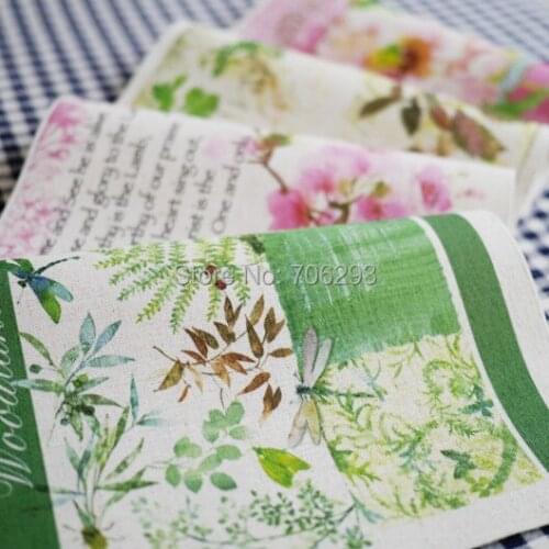 Hand dyed 4Assorted Cotton Linen Printed Quilt Fabric For DIY Sewing Patchwork Home Textile Decor 20x20cm Butterflies flowers