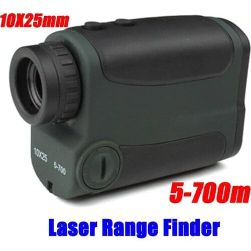 Optics 10X25 700m Laser Rangefinder Scope Binoculars Hunting Golf Laser Range Finder Outdoor Distance Meter Measure Telescope